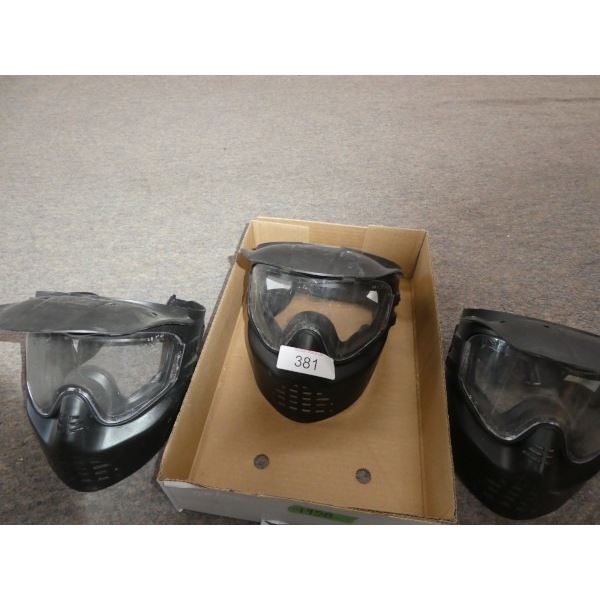 3 paintball masks