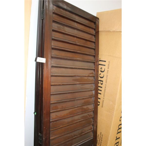 Wood closet door/room divider