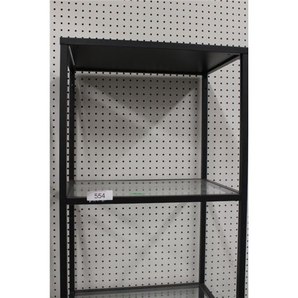 glass & metal display shelf