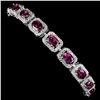 Image 2 : Natural Untreated Rhodolite Garnet Bracelet