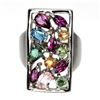 Image 1 : Natural Tourmaline Rhodolite Garnet Sapphire Ring