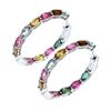 Image 1 : Natural Multi Color Tourmaline Earrings