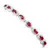 Image 1 : Natural Oval Red Ruby  Bracelet