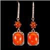 Image 1 : Natural Mexican Orange Opal Earrings