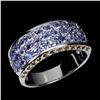 Image 2 : Natural Tanzanite & Sapphire Ring