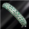 Image 1 : Natural Top Rich Green Emerald 113.45 Ct Bangle