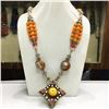 Image 1 : Tibet Natural Stone Tribal Queen Royal Necklace