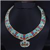 Image 1 : Tibet Natural Stone Tribal Queen Royal Necklace