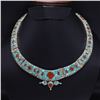 Image 1 : Tibet Natural Stone Tribal Queen Royal Necklace