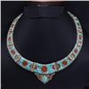 Image 1 : Tibet Natural Stone Tribal Queen Royal Necklace