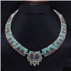 Image 1 : Tibet Natural Stone Tribal Queen Royal Necklace