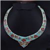 Image 1 : Tibet Natural Stone Tribal Queen Royal Necklace