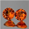 Image 1 : Natural  Mandarin Orange Spessartite Garnet Pair