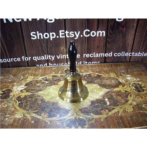 BRASS BELL WITH INSCRIPTION