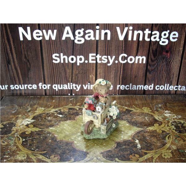 Musical Bear Ornament, The Brownstone Teddy Bear Collection, "Springtime Planting"