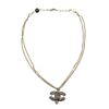 Image 1 : Chanel Gold-tone CC Pearl Chain Necklace