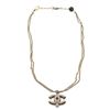 Image 2 : Chanel Gold-tone CC Pearl Chain Necklace