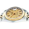 Image 7 : Rolex Mens 18K Yellow Gold And Stainless Steel Champagne Index Fluted Bezel Date
