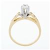 Image 8 : Estate 14k Two Tone Gold .50 ctw Oval Diamond Solitaire Engagement or Promise Ri