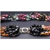 Image 2 : Multi-strand Tourmaline Necklace with 14K Yellow Gold Clasp