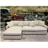 Image 1 : CRATE & BARREL 2-PC FABRIC SECTIONAL SOFA WITH CHAISE 125" X 64" (DAMAGE ON ONE SIDE)