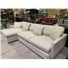 Image 2 : CRATE & BARREL 2-PC FABRIC SECTIONAL SOFA WITH CHAISE 125" X 64" (DAMAGE ON ONE SIDE)