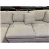 Image 4 : CRATE & BARREL 2-PC FABRIC SECTIONAL SOFA WITH CHAISE 125" X 64" (DAMAGE ON ONE SIDE)