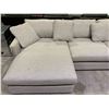 Image 5 : CRATE & BARREL 2-PC FABRIC SECTIONAL SOFA WITH CHAISE 125" X 64" (DAMAGE ON ONE SIDE)