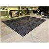 Image 2 : BEN SOLEIMANI CHOCOLATE COWHIDE TILE AREA RUG 14' X 10'