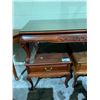 Image 2 : 3-PC GLASS TOP TABLE SET INCLUDING; COFFEE TABLE (48" X 24" X 16") & 2 END TABLES (24" X 24" X 22")