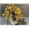 Image 1 : LARGE CITRINE BONSAI TREE ON AMETHYST BASE RETAIL $3200 APPROX 14"