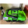 Image 3 : *TESTED WORKING* GREENWORKS CORDLESS VACUUM WITH BATTERY & *UNKNOWN WORKING CONDITION* DEWALT DRUM