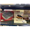 Image 2 : SHELF OF ASSORTED ITEMS INCLUDING; 2-PC ROASTING PAN, CUISINART GRIDDLER, MIRROR & MORE