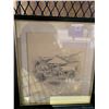 Image 2 : SHELF OF ASSORTED ITEMS INCLUDING; FRAMED ARTWORK, LAMP SHADES, HARMONICA & MORE
