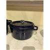Image 2 : STAUB CAST IRON POT (CLEANING REQUIRED, NO LID) & STAUB LA COCOTTE CAST IRON POT WITH LID