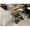 Image 2 : 5 ASSORTED METAL WOOD TOP CHAIRS