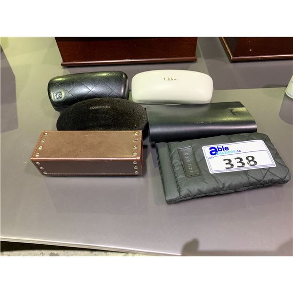 6 ASSORTED SUNGLASS CASES