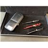 Image 1 : 2 FOUNTAIN PENS AND 1 PENCIL WITH VISCONTI CASE
