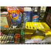 Image 2 : SHELF OF ASSORTED ITEMS INCLUDING; TIDE PODS 3-IN-1, BOUNCE DRYER SHEETS, WINDEX & MORE