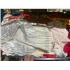 Image 2 : RACK OF ASSORTED ITEMS INCLUDING; CLOTHING, TABLE SKIRTS, CD RACK & MORE (RACK NOT INCLUDED)