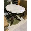 Image 1 : ANTIQUE ROLLING MARBLE TOP TABLE 35" X 26" X 30"