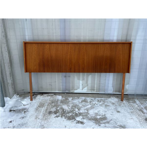 Teak Headboard - some wear/use, see photos Approx: 84"W 48.5"T