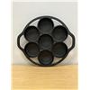 Image 1 : Lodge USA Cast Iron Mini Cake Pan - approx: 13" handle to handle