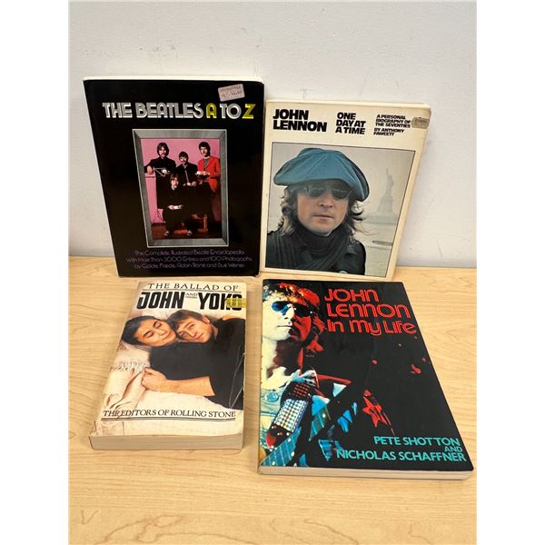 4 Vintage The Beatles / John Lennon Soft Cover Books as pictured