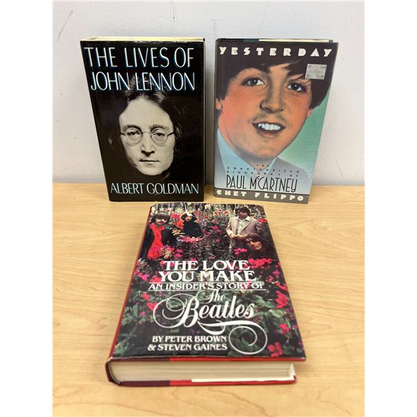 3 Vintage The Beatles / Lennon / McCartney Hard Cover Books as pictured
