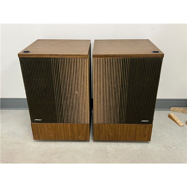 Vintage Bose Model 501 Floor Speakers - Approx: 14.5x14.5" & 23.75"T Not tested