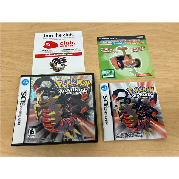 Pokemon Platinum Version Case & Booklets only - NO cartridge