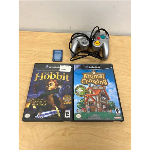 Nintendo Game Cube The Hobbit / Animal Crossing & accessories as pictured - Not tested
