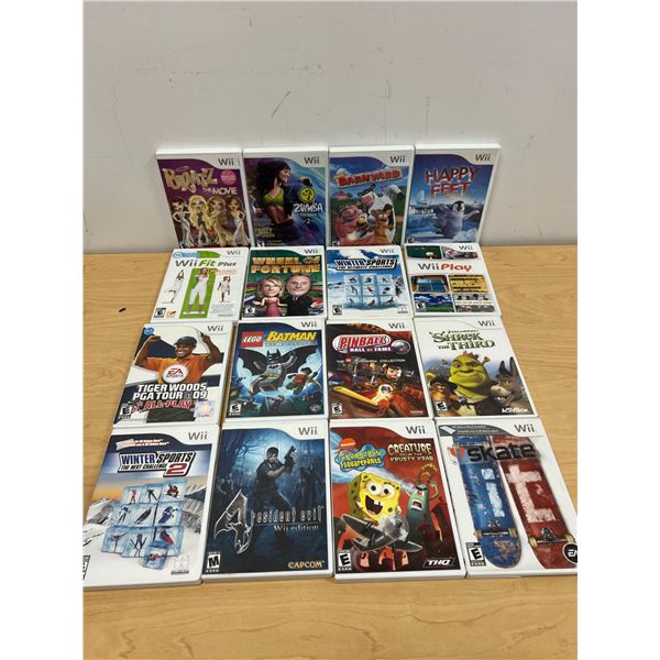 16 Nintendo Wii Games as pictured - good variety - Not tested