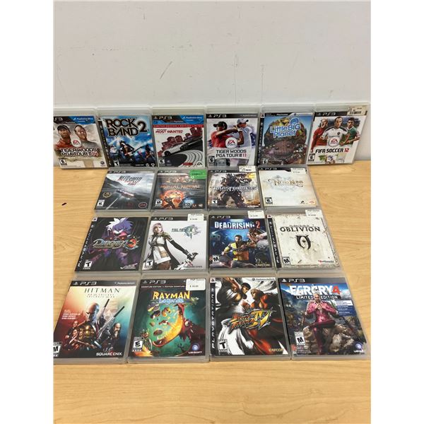 18 Playstation 3 PS3 Games as pictured - good variety - not tested